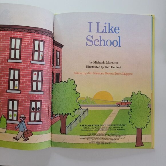 Sesame Street I Like School Burt Ernie Book Vintage 1980s Muppet Jim Henson - Picture 7 of 13